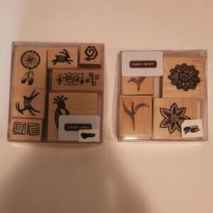 Close To My Heart Wood Block Stamps Lot Gingerbread Southwest Dreamcatcher Xmas